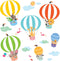 DECOWALL DWL-2010 Animals in Hot Air Balloons Wall Stickers Wall Decals Peel and Stick Removable Wall Stickers for Kids Nursery Bedroom Living Roo...