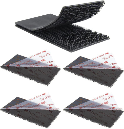 Dual Lock Tape 2in x 4in 4pcs, Dual Lock Heavy Duty Mounting Tape?Interlocking Tape Reclosable Fastener Self Sticky 3550CF Dual Lock Strip for EZ ...