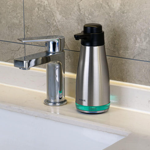 AIKE 15fl.oz Stainless Steel Liquid Soap Dispenser for Dish and Hand Soap...