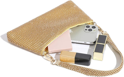 Rhinestone Evening Bag Clutch Glitter Sparkly Purse for Women...