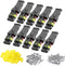 10 Kit 3 Pin Connector, 20-16 AWG Waterproof Electrical Automotive Wire Connector, 1.5mm Series Terminals Male Female Car Connectors Plug Sets...