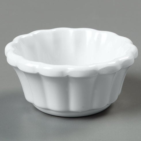 Carlisle FoodService Products 4394402 Melamine Scalloped Ramekin, 3 oz, White...