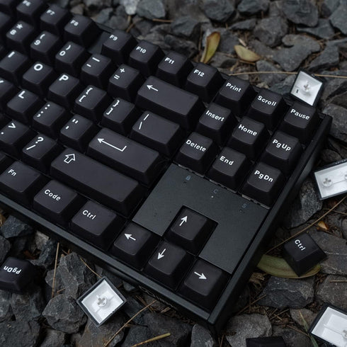 mintcaps Black Translucent Keycaps Cherry Profile Doubleshot Keycap Set 121 Keys Custom Keyboard Keycaps for 60% 65% 75% Cherry MX Mechanical Keyb...