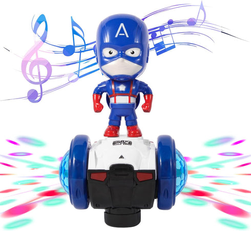 Dancing Robot Spider Toys Interactive Musical Super Captain Car Toy Flashing Lights Intelligent Interactive Educational Robot for Chirldent Day Bi...