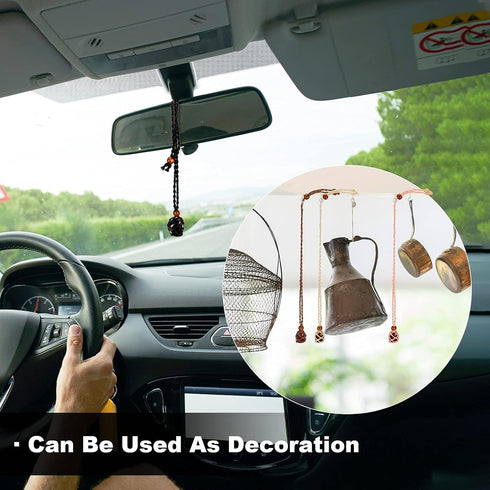 4 Pieces Crystal Necklace Holder Empty Stone Crystal Holder Adjustable Rope Necklace Cord Quartz Crystal Raw Stone Necklace Cord Handmade Woven Ne...