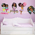 4 Pieces Black Girl Inspirational Quote Wall Decal Motivational Saying African American Sticker Positive Stickers Little Decals for Bedroom Girl P...