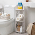 TuoxinEM Corner Shelves for Bathroom Storage, Waterproof Toilet Paper Holder Stand, White...