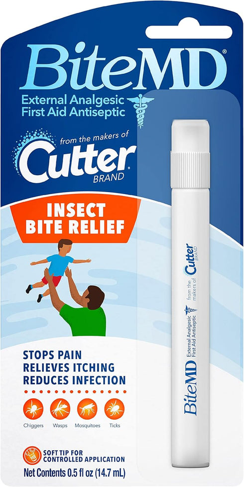 Cutter BiteMD Insect Bite Relief Stick, Analgesic And Antiseptic 0.5 Fl Oz (Pack of 1)...