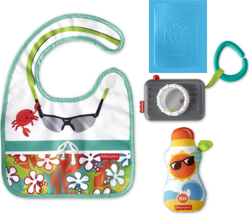 Fisher-Price Tiny Tourist Gift Set, 4 travel-themed baby toys for take-along play...