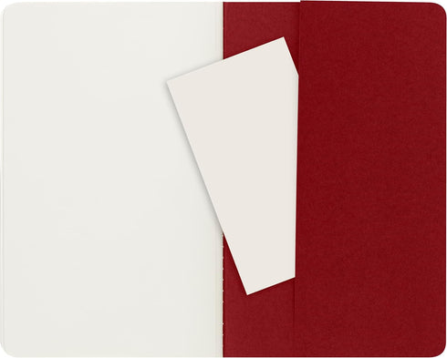 Moleskine Cahier Journal, Soft Cover, Large (5" x 8.25") Plain/Blank, Cranberry Red, 80 Pages (Set of 3)...