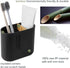 Toothbrush Holders Bamboo Electric Toothbrush Holder Bathroom Storage Organizer Countertop for Toothpaste, Floss, Razor, Black...