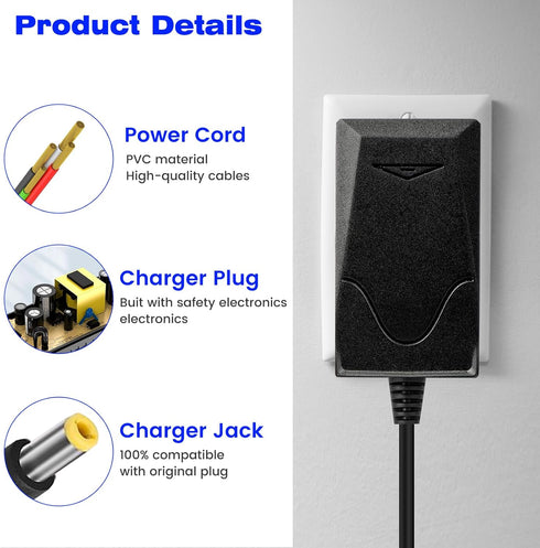 26V Charger for Flyby F1Pro Massage Gun Compatible with MaxKare XKPC-8000 Deep Tissue Massage Gun for Replacement GQ24-260100-AU AC Adapter...