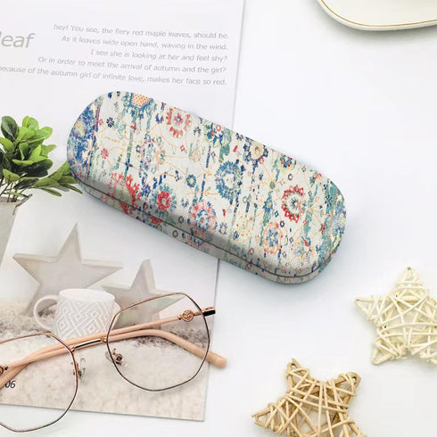 Glasses Case Hard Shell Eyeglass Protective Case Eyeglasses Holder Box with Cleaning Cloth for Women Girls Men Cute...