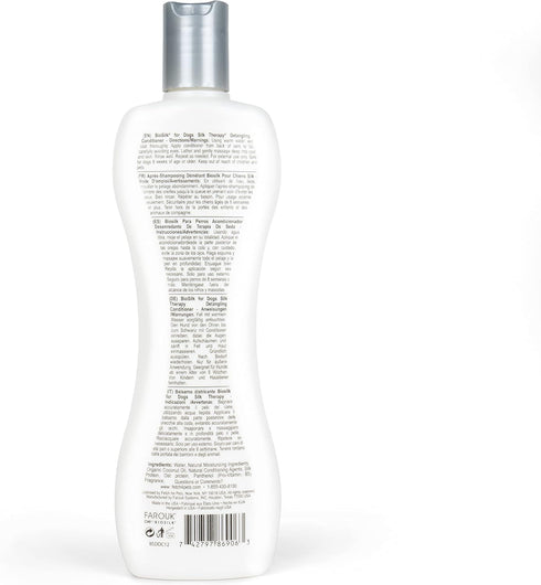 BioSilk for Dogs Silk Therapy Detangling Conditioner | Sulfate and Paraben Free Matted Hair Dog Detangler Conditioner for All Adult Dogs, 12 Fl Oz...