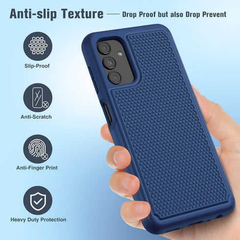 BNIUT for Samsung Galaxy A13 5G Case: Dual Layer Protective Heavy Duty Cell Phone Cover Shockproof Rugged with Non Slip Textured Back - Military P...