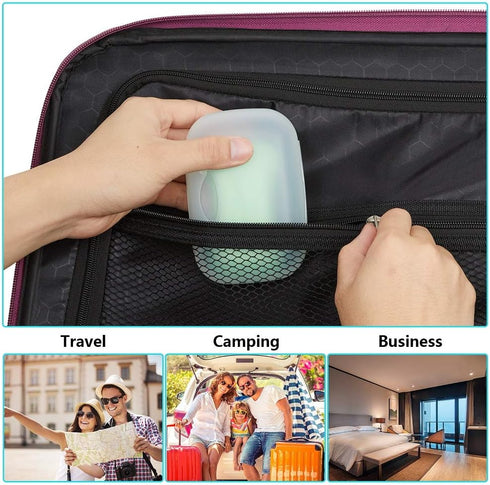 Soap Box Holder, 2-Pack Soap Dish Soap Savers Case Container for Bathroom Camping Gym Vonpri (Clear)...