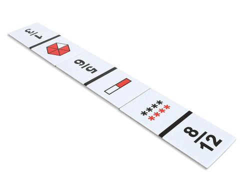 LEARNING ADVANTAGE The Original Fraction Dominoes - 49 Dominoes - Math Manipulative for Kids - Equate, Add and Subtract Fractions...