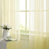 KEQIAOSUOCAI 2 Panels Girls Room Sheer Curtains 84 Inch - Light Yellow Cream Rod Pocket Transparent Voile Sheer Curtains Panels for Bedroom Living...