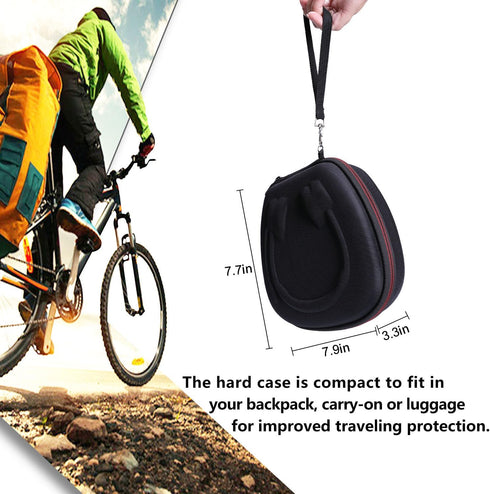LTGEM Hard Headphone Case for Logitech H390, H430, H570e / JLab Go Work, JIAMQISHI, EAGLEND, FEABASK Headset (Inside:6.8"x7"x2.9") - Black+Grey...