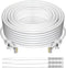 Adoreen Cat 6 Ethernet Cable 40 Ft-White, Outdoor & Indoor Snagless Long Round RJ45 Network Cable, POE, Soft Flexible Gbps Internet LAN Computer P...
