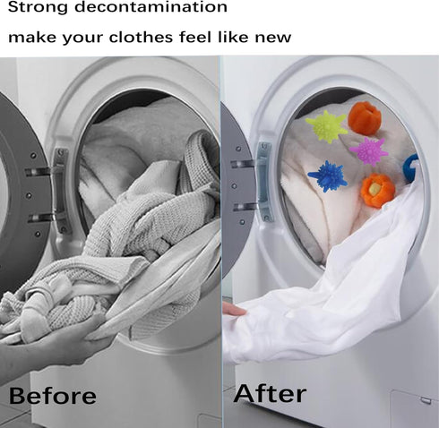 15 Packs Washer Balls, Reusable Tangle-Free Eco-Friendly Laundry Scrubbing Balls, Solid Colorful Laundry Washing Balls Enhance Your Machine Cleani...