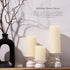 BASK Mottled Pillar Candles - Unscented Ivory Pillar Candles Set of 3 - Dripless, Smokeless for All Occasions...