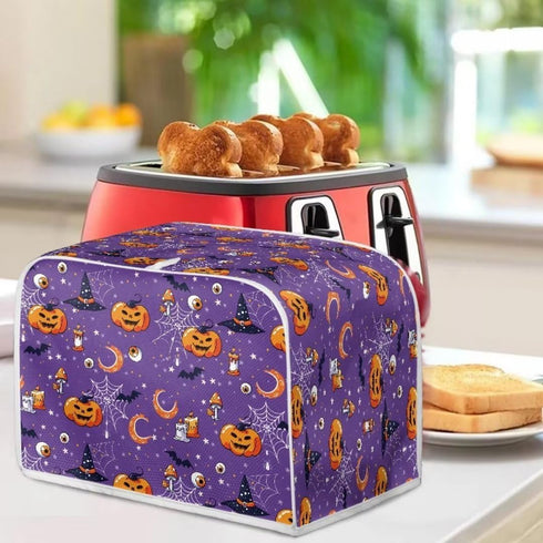 Halloween Pumpkins 2 slice Toaster Cover Small Appliance Toaster Dust Cover,Dustproof Fingerprint Protectors,Universal Size Toaster Cover...