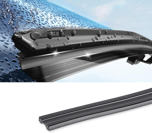 Silicone Windshield Wiper Blades Refills (Pack of 2), Adjustable Automotive Rubber Frameless Window Boneless Insert Wiper Blade Refill Universal f...