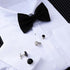 Aienid 2pcs Cufflinks and 8pcs Cuff Studs Set for Men Stainless Steel Tuxedo Shirts Business Wedding...