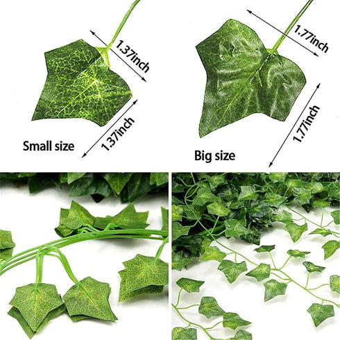 12 Pack Fake Vines for Room Decor with 100 LED String Light Artificial Ivy Garland Hanging Plants Faux Greenery Leaves Bedroom Aesthetic Decor for...