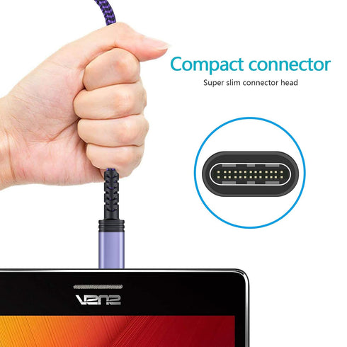 C Charger Cable Fast Charging Phone Android Power Cord 4Pack for Samsung Galaxy S24+ S23 Ultra S22 Plus Note 21/20 Ultra, S21+/S20 Plus/S21 S20 FE...