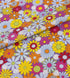 Multicolor Retro Floral Cotton Fabric by The Yard Precut - One Yard...