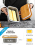 Butter Dish with Lid for Countertop, AISBUGUR Metal Butter Keeper with Stainless Steel Multipurpose Butter Knife, Large Butter Container with Doub...