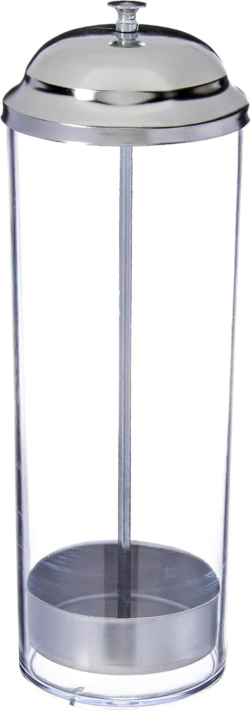 New Star Foodservice 26641 Stainless Steel Straw Dispenser, 3.5-Inch by 10.6-Inch, Clear...