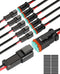 NAOEVO 2 Pin DT Connectors Waterproof, 2 Wire Connector 16 AWG Automotive Electrical Connector, 2 Pin Connectors Male and Female Wire with Heat Sh...