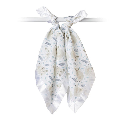 lulujo Baby Security Lovey Blankets| Unisex Softest Breathable Cotton Muslin Security Blanket with Silky Satin Trim| Neutral Comforting Blanket fo...