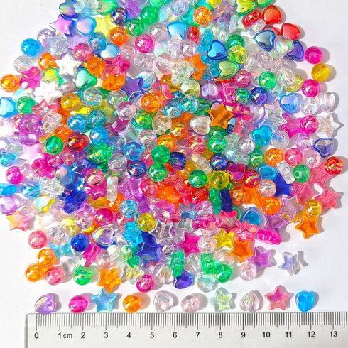 Mixed Lots Acrylic Bead DIY Beading Hairband Bracelets Necklace Craft Embelishment (Mixed Colors-3)...