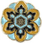 20 pcs Vintage Enamel Flower Metal Shank Sewing Coat Buttons -18mm -11/16"...