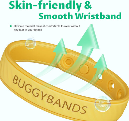 Mosquito Repellent Bracelets, 2 Pack Silicone Mosquito Repellent Bands with DEET Free, Natural & Waterproof Bug Wristbands for Kids and Adults, Ou...