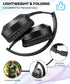 Kids Bluetooth Headphones, Wireless Headphones for Kids, Built-in Microphone, LED Lights, Noise Cancelling for Boys Girls Ages 6-18 or Adults (Bla...