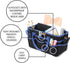JJRING Craft and Art Organizer Tote Bag - 600D Blue Nylon Fabric Art Caddy with Pockets - for Art, Craft, Sewing, Medical, and Office Supplies Sto...