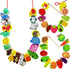 46Pcs Wooden Animals Fruits Vegetables String Threading Beads,Include 42Wooden Lacing Beads 4String Ropes,Montessori Toddler Preschool Activities ...