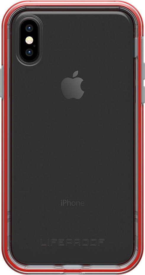 Lifeproof SLAM Series Case for iPhone X (ONLY) - Retail Packaging - Lava Chaser (Clear/Cherry Tomato/Sleet)...