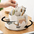 Pencil Pen Holder for Desk, 9 Slots 360 Degree Rotating Desk Organizer, Cute Pen Organizers Stationery Supplies for Office Home & Art Supply (Beig...