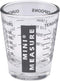 Kolder Mini Measure Heavy Glass, 20-Incremental Measurements Multi-Purpose Liquid and Dry Measuring Shot Glass, Black...