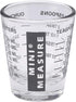 Kolder Mini Measure Heavy Glass, 20-Incremental Measurements Multi-Purpose Liquid and Dry Measuring Shot Glass, Black...