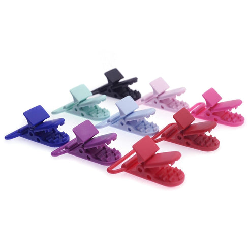 24pcs/Pack 1" 25mm Plastic Pacifier Clips/Suspender Clips Dummy Pacifier Holder for Teether/Binky/Paci/Bib/Toy Holder Clip Mix 24 Colors...