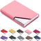 Padike Business Card Holder, PU Leather & Stainless Steel Multi Card Case for Men & Women, Name Card Holder, Credit Card Wallet, ID Case/Holder wi...