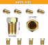 3/8 Inch-24 Threads Brake Line Fittings Assortment for 3/16 Inch Tube set of 2(8 Unions, 16 Nuts)...