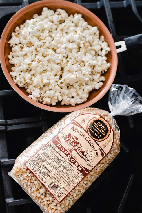 Amish Country Popcorn | 2 lb Bag | Baby Yellow Popcorn Kernels | Old Fashioned, Non-GMO and Gluten Free (Baby Yellow - 2 lb Bag)...